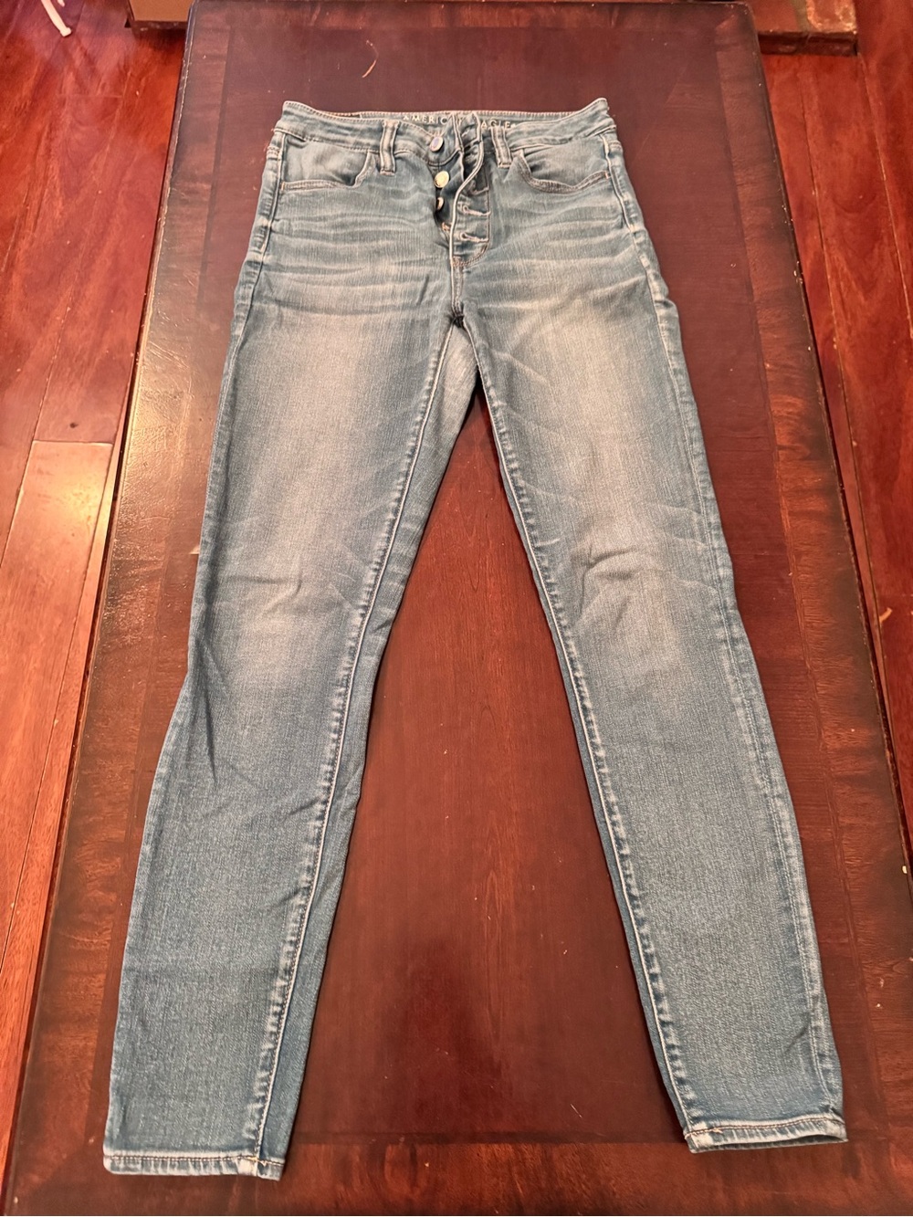 American Eagle Outfitters Light Blue Skinny Jeans - High Rise